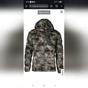 Cabela's Instinct Super-Warm Puffy Jacket Size Large